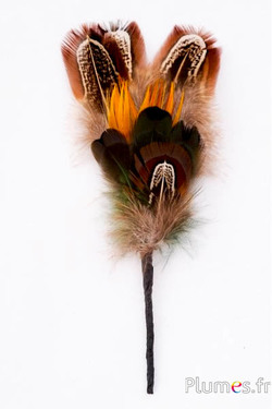 Composition en plumes n° 24 - longueur 15 cm - naturel